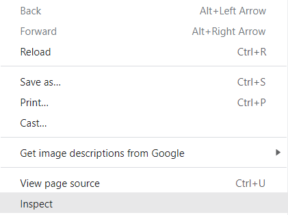 Open Inspect Menu In Browser
